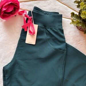 High Waisted Kade Cargo Scrub Pant || Caribbean Blue || Figs